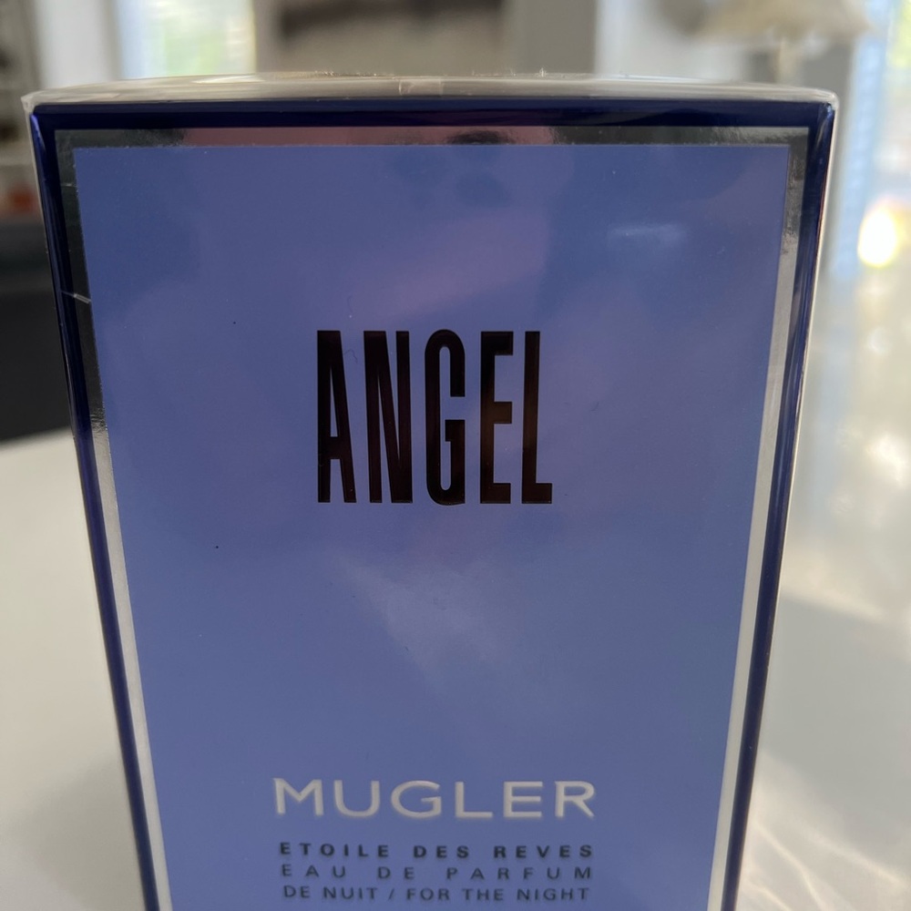 Authentic Mugler Angel Fragrance in Lavender Blue Packaging